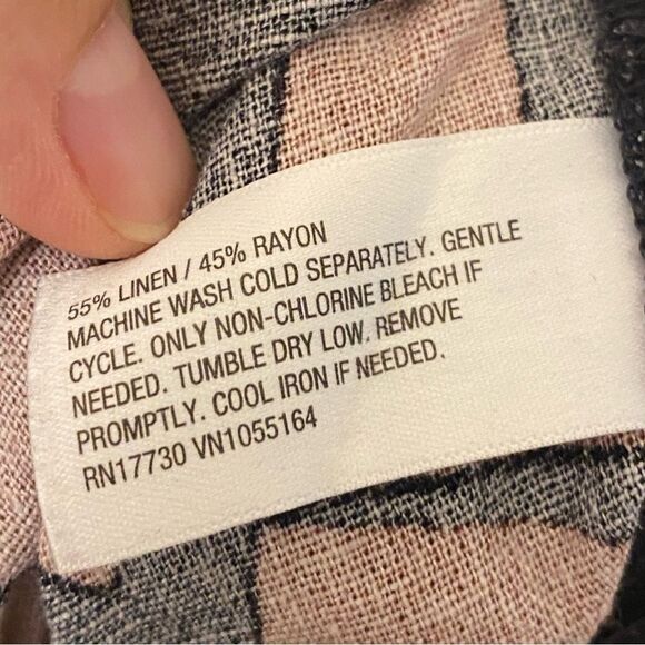 A New Day High-Rise Wide Leg Linen Pull On linen blend Pants palazzo brown L - Picture 11 of 12